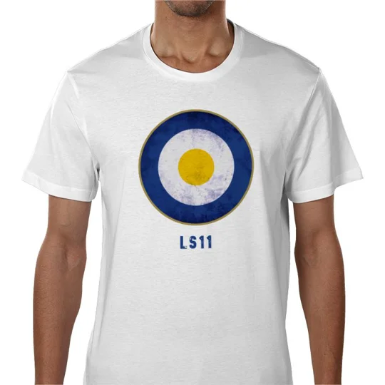 Leeds LS11 Mod-Inspired Target Retro Style White T-Shirt | Fan Tee