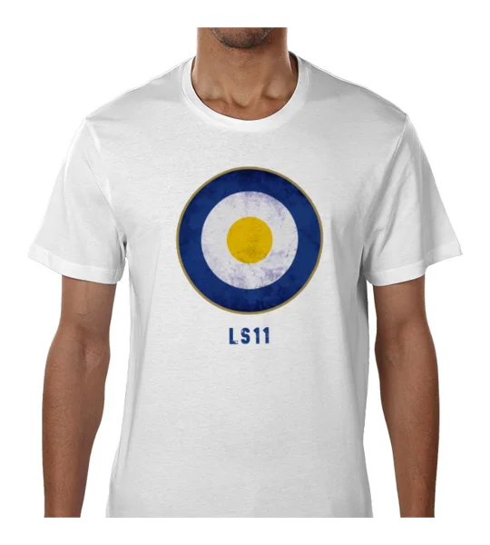 Leeds LS11 Mod-Inspired Target Retro Style White T-Shirt | Fan Tee