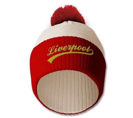 Liverpool Themed Vintage Hat | Embroidered Retro-Style Bobble Hat