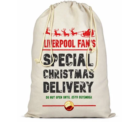 Liverpool Fan Christmas Football Delivery Santa Sack