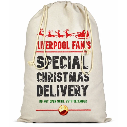Liverpool Fan Christmas Football Delivery Santa Sack