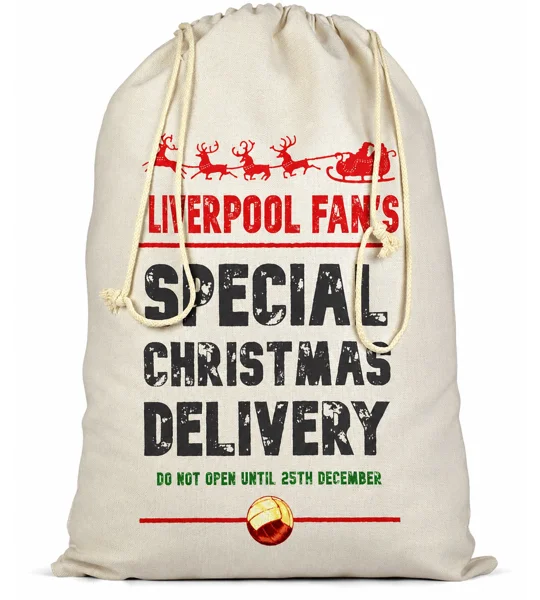 Liverpool Fan Christmas Football Delivery Santa Sack