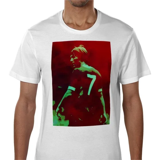 White Liverpool-inspired Kenny Dalglish No. 7 football fan T-shirt