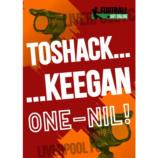 Liverpool-inspired Toshack Keegan retro football wall art poster