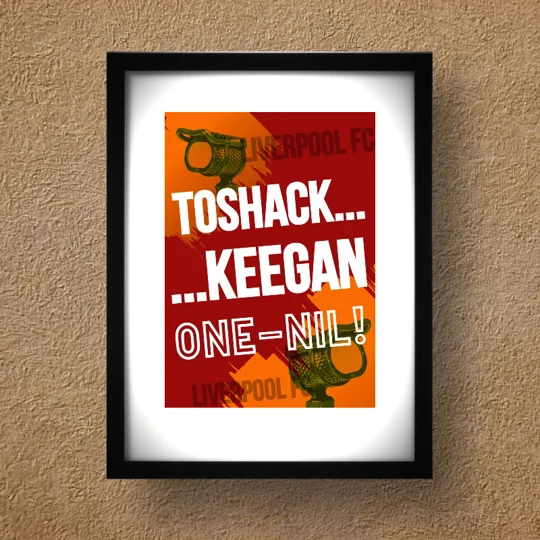 Liverpool Toshack Keegan One Nil Iconic Commentary Framed Print