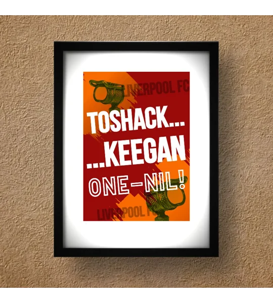 Liverpool Toshack Keegan One Nil Iconic Commentary Framed Print
