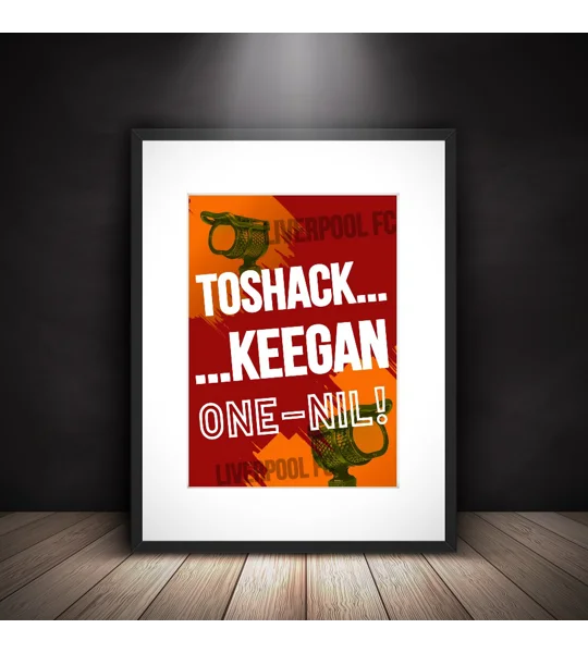 Liverpool Toshack Keegan One Nil Iconic Commentary Framed Print