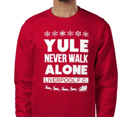 Liverpool Yule Never Walk Alone Christmas Sweatshirt