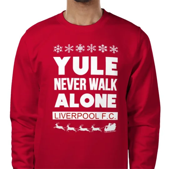 Liverpool Yule Never Walk Alone Christmas Sweatshirt