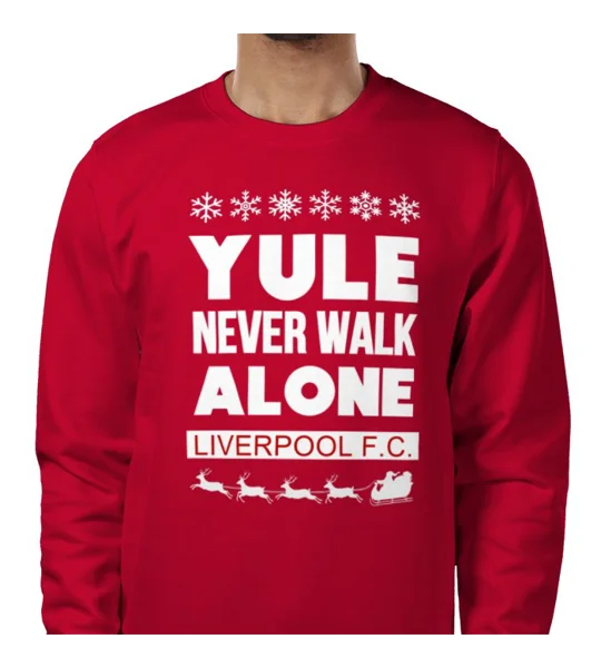 Liverpool Yule Never Walk Alone Christmas Sweatshirt