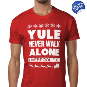 Liverpool Yule Never Walk Alone Christmas T-Shirt