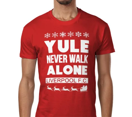 Liverpool Yule Never Walk Alone Christmas T-Shirt