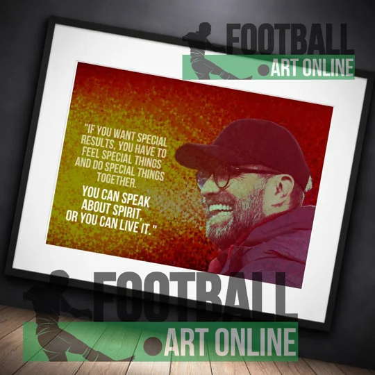 Klopp Quote Framed Art Print | Liverpool Inspired artwork