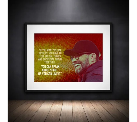 Klopp Quote Framed Art Print | Liverpool Inspired artwork