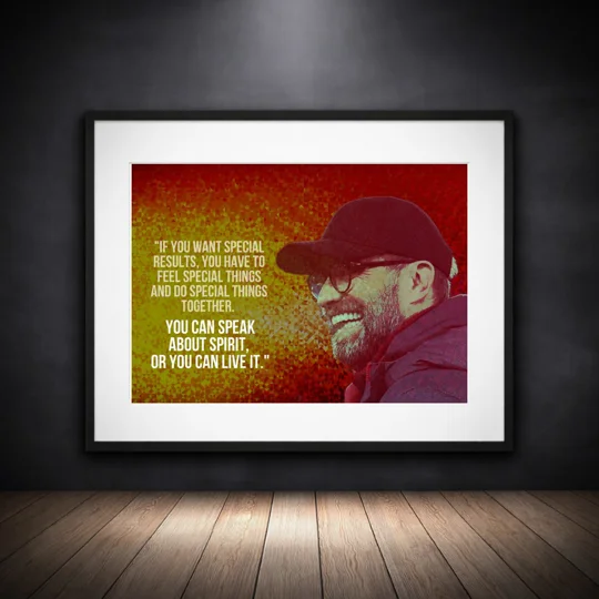 Klopp Quote Framed Art Print | Liverpool Inspired artwork