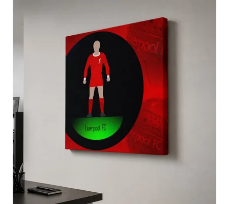 Liverpool Inspired Football Figure 20 x 20 inch Canvas Print | Soccer Wall Art