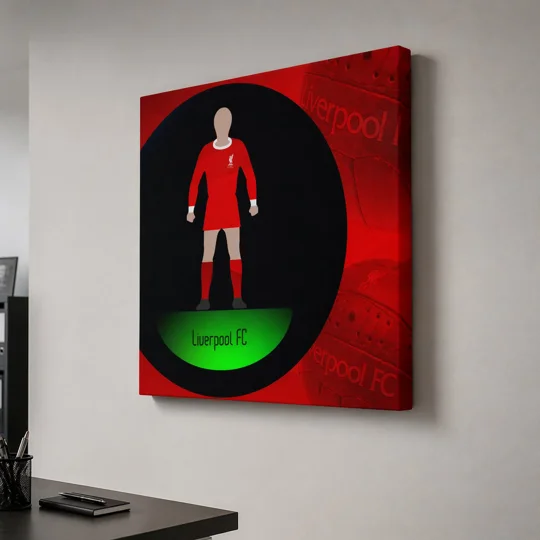 Liverpool Inspired Football Figure 20 x 20 inch Canvas Print | Soccer Wall Art