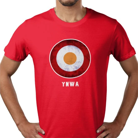 YNWA Mod-Style Target Retro Themed Liverpool-Inspired Red T-Shirt