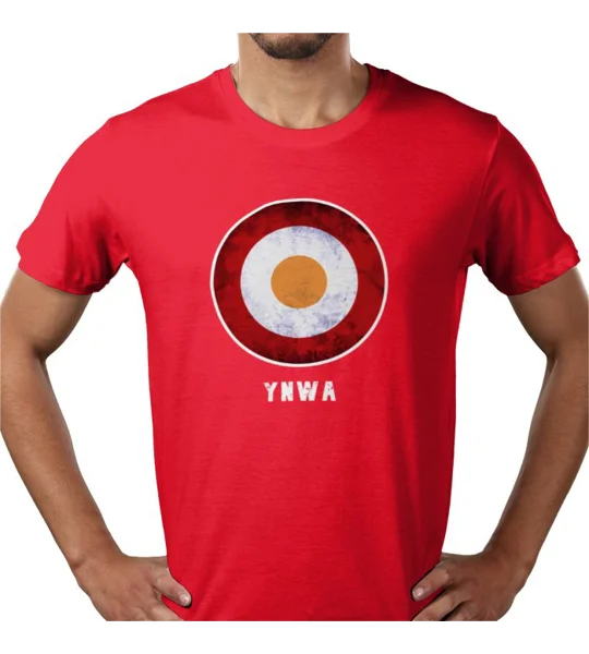 YNWA Mod-Style Target Retro Themed Liverpool-Inspired Red T-Shirt