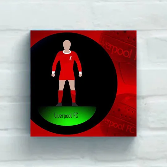 Liverpool Inspired Football Figure 20 x 20 inch Canvas Print | Soccer Wall Art