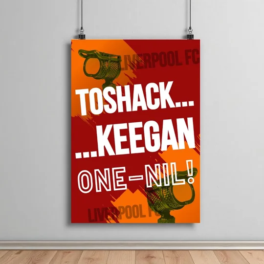 Toshack and Keegan One-Nil Liverpool-inspired football poster