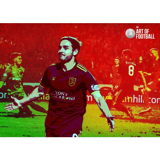 Livingston Scott Pittman Pop-Art Digital Art Print – Livi Midfield Hero Wall Art
