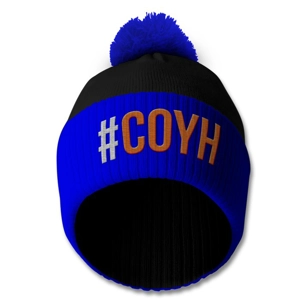 COYH Hashtag Embroidered Retro-Style Bobble Hat