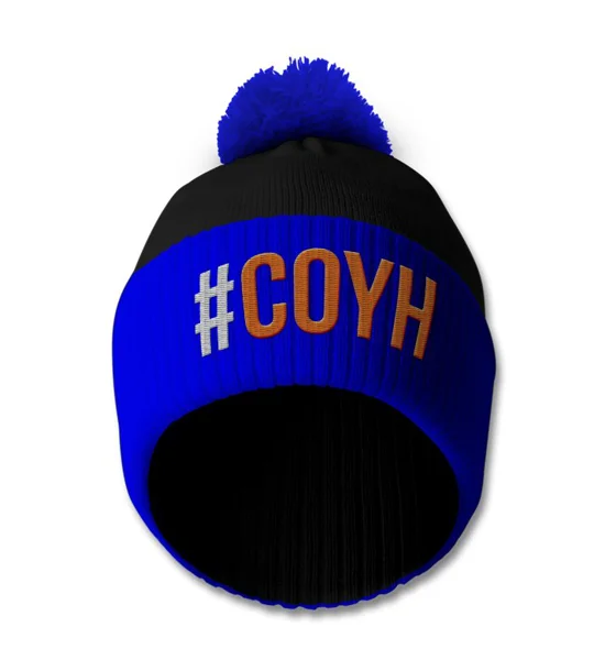 COYH Hashtag Embroidered Retro-Style Bobble Hat