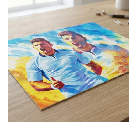 Sergio Aguero Tribute | Man City-Inspired Abstract Art Print