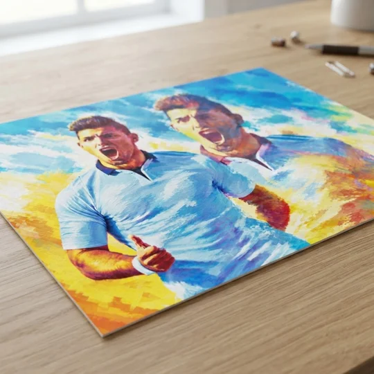 Sergio Aguero Man City-inspired abstract football art print celebrating the legendary goalscorer