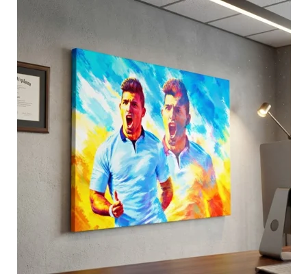 Sergio Aguero Tribute | Man City-Inspired Canvas Print