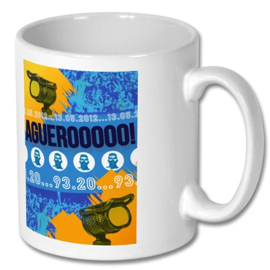 Man C Aguero 2012 Premier League Mug