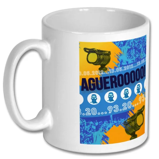 Man C Aguero 2012 Premier League Mug
