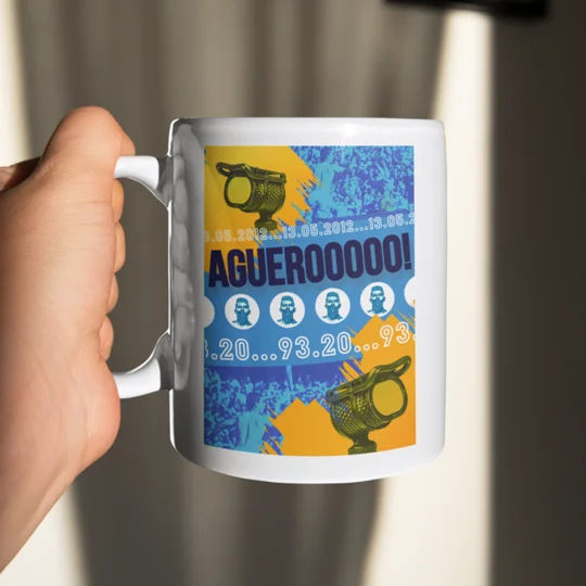 Man C Aguero 2012 Premier League Mug