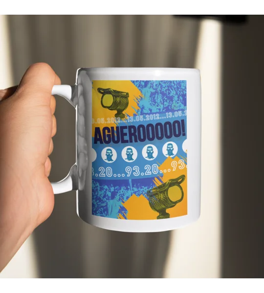 Man C Aguero 2012 Premier League Mug