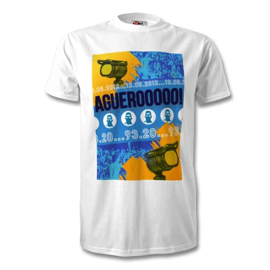 Man C Aguero 2012 Premier League T-Shirt