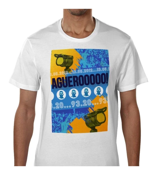 Man C Aguero 2012 Premier League T-Shirt