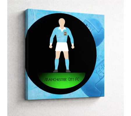 Manchester Football Figure Art 20 x 20in Canvas Print