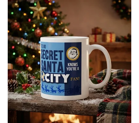 Man City-Inspired Secret Santa Christmas Gift Mug