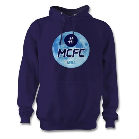 Manchester City FC Blue Moon Hashtag Hoodie Blue