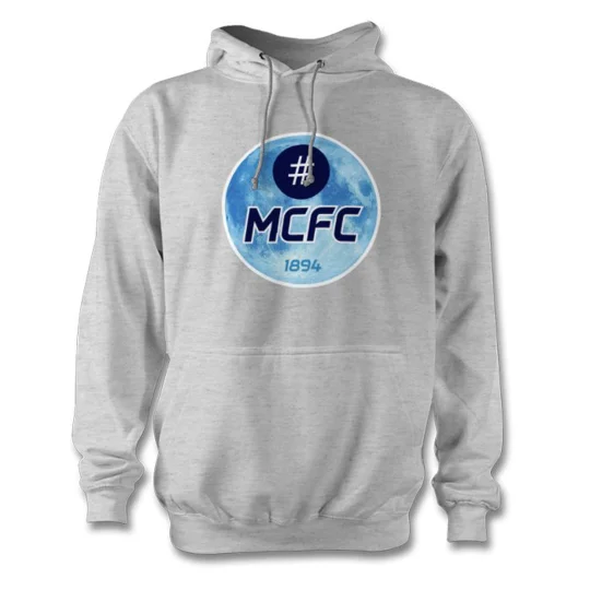 Manchester City FC Blue Moon Hashtag Hoodie Heather Grey