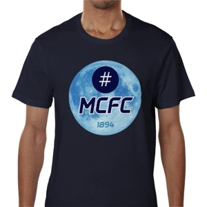 Manchester Blue Moon Hashtag Navy Blue T-Shirt