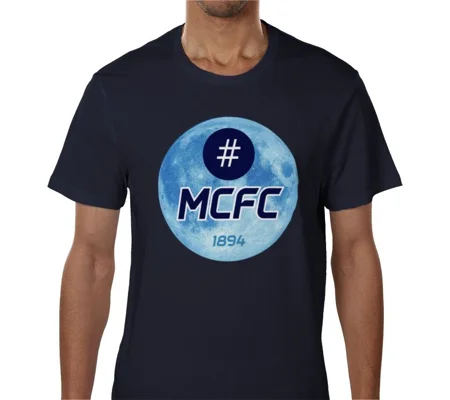 Manchester Blue Moon Hashtag Navy Blue T-Shirt