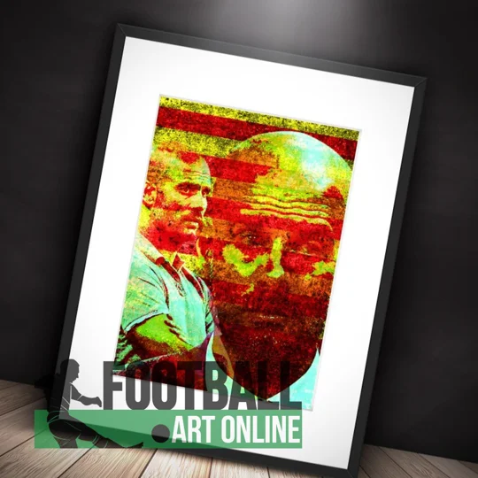 Manchester Josep Pep Guardiola Pop-art Framed Print