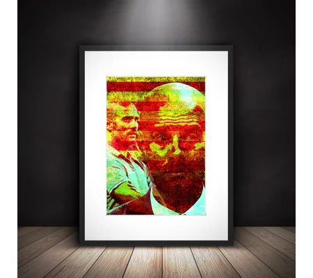 Manchester Josep Pep Guardiola Pop-art Framed Print