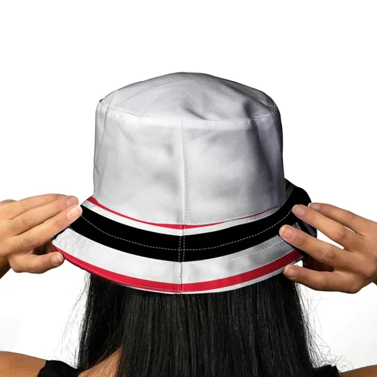Manchester United-inspired vintage bucket hat based on 1999 away style