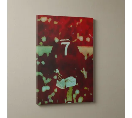Manchester Football George Best No.7 Canvas Print – Iconic Man Utd Legend Wall Art