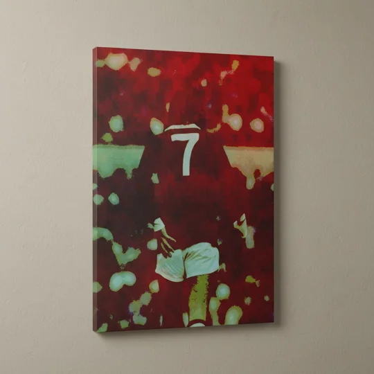 Manchester Football George Best No.7 Canvas Print – Iconic Man Utd Legend Wall Art