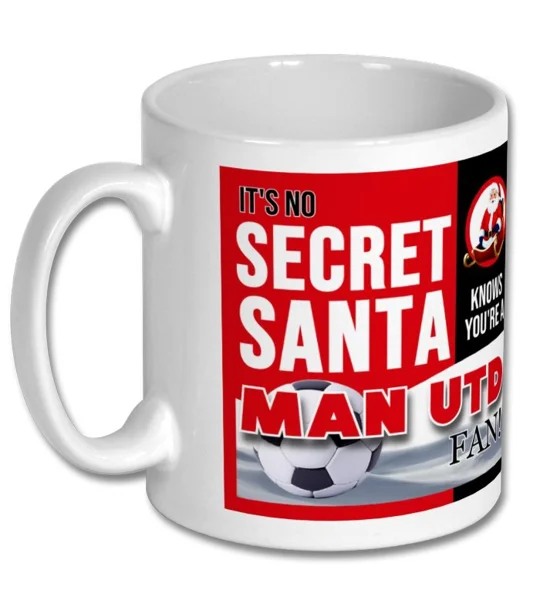 Man U Secret Santa Christmas Gift Mug