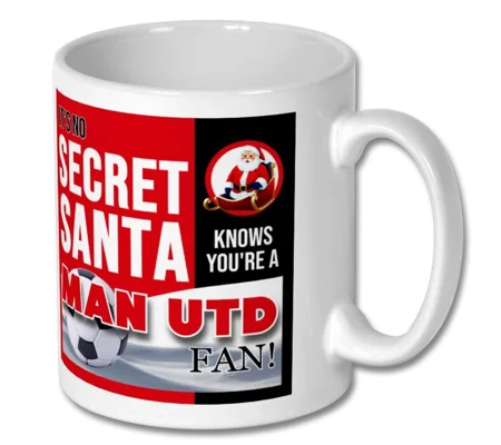 Man U Secret Santa Christmas Gift Mug